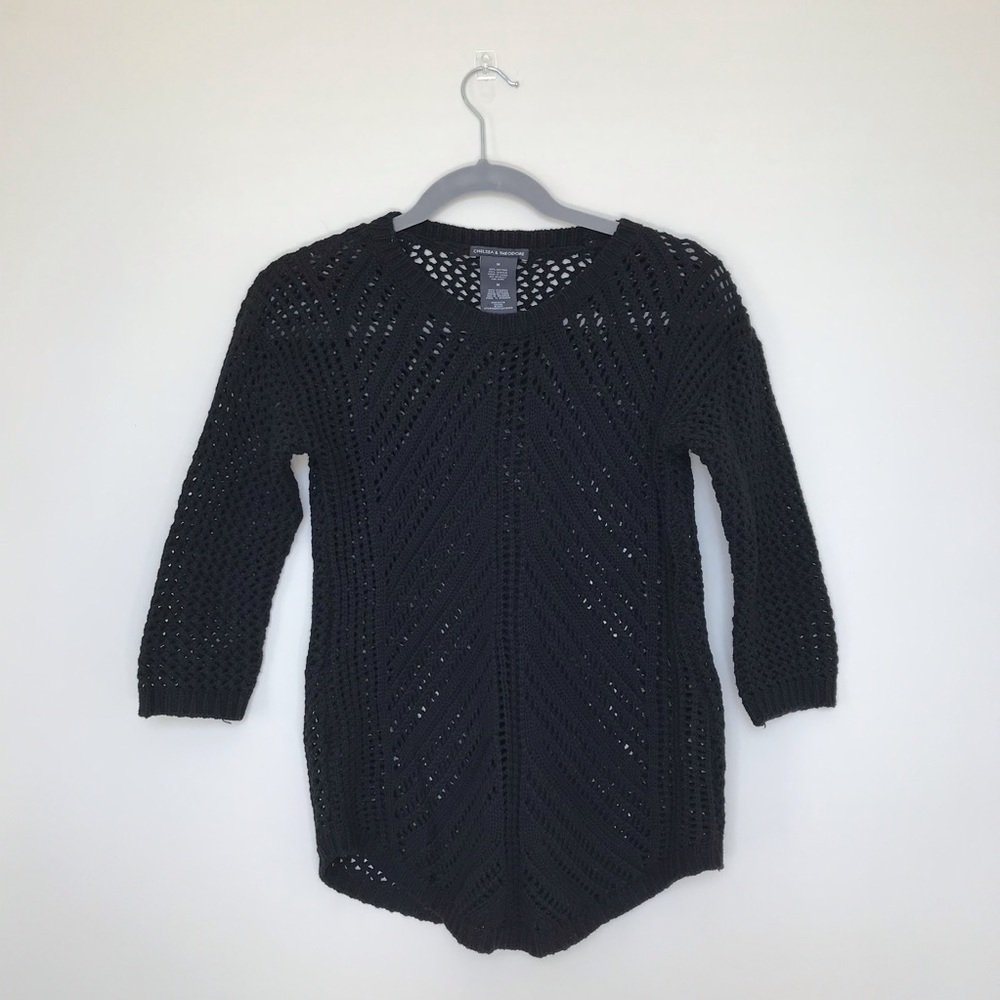 Chelsea & Theodore | Crochet Crew Neck Sweater